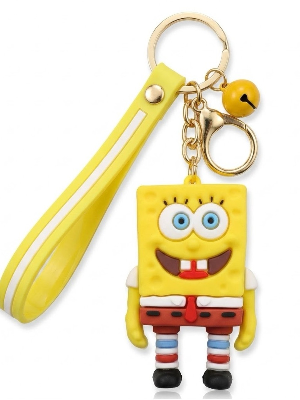 Paramount Spongebob Squarepants Silicone Keychain Bag Charm with Bell